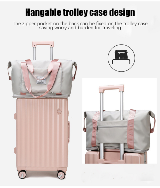 Large Capacity Folding Travel Bags Waterproof Luggage Tote Handbag Gym Yoga