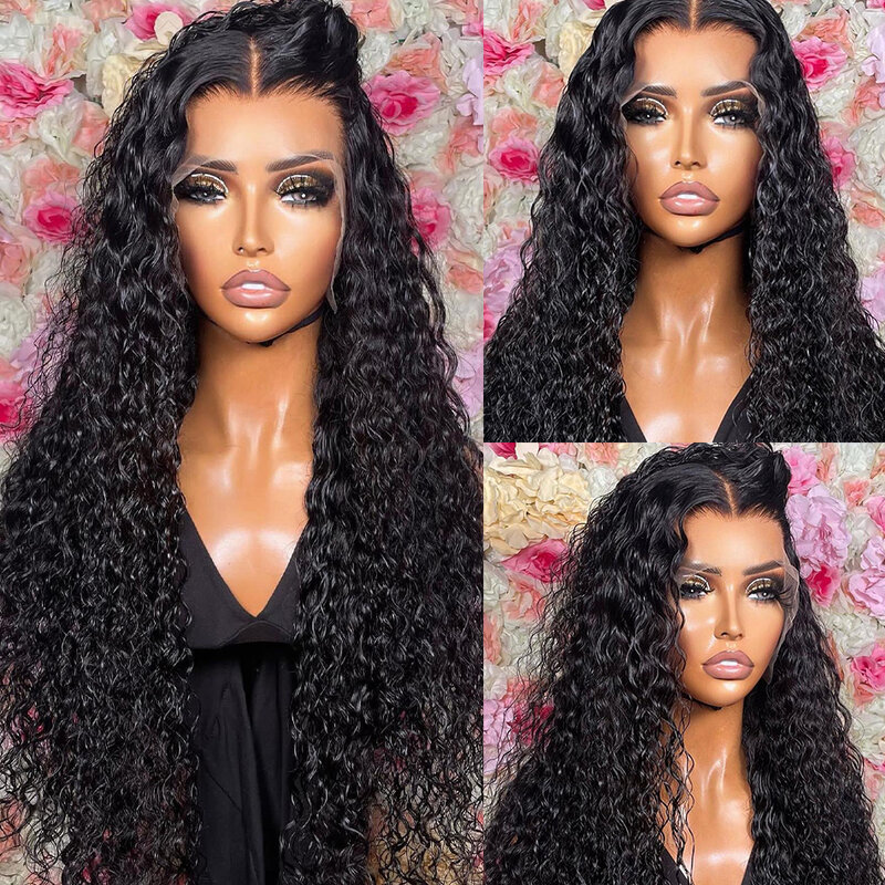 2022 Glueless Natural  26Inch Long Kinky Curly Soft 180 Density Lace Front Wig For Black Women Pre Plucked WithBaby Hair Daily