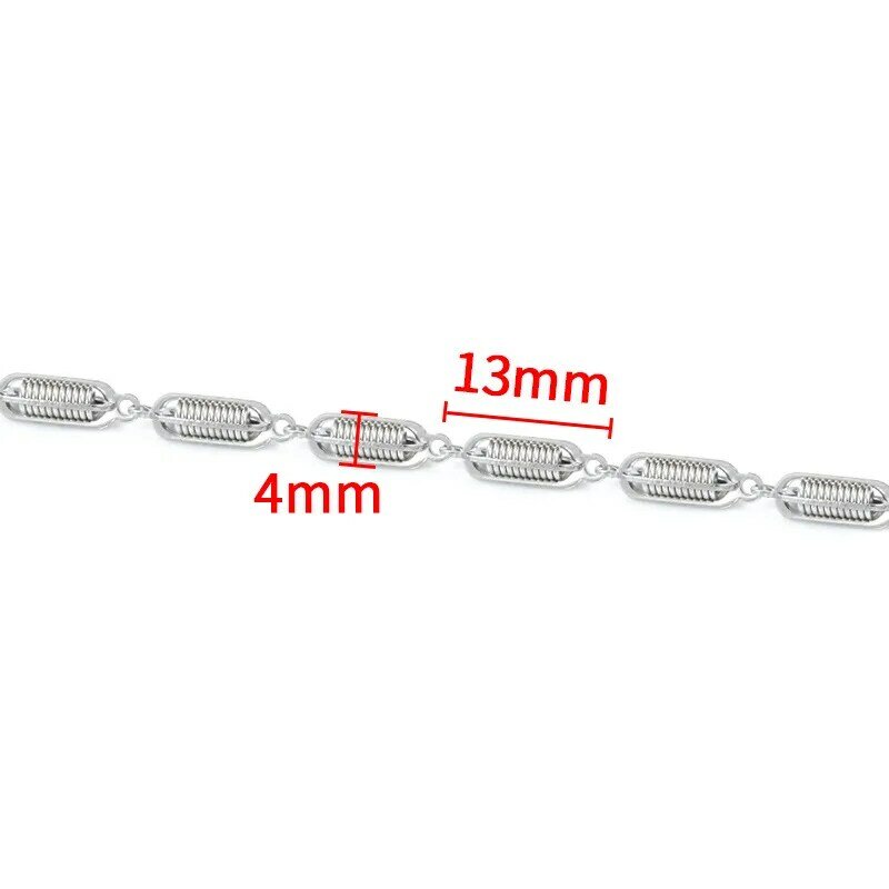 New Arrival 5 meters 4x13mm Spring Shaped Link Chain Wholesale Stainless Steel Chain Jewelry Making Accessories