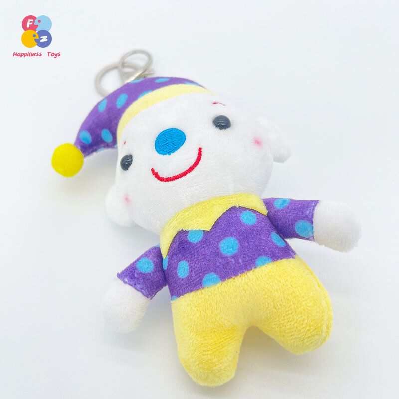 Cartoon Key Chain Clown Circus Kawaii Plush Toy Key Ring Cute Accessory Backpack Bag Car Pendant Soft Stuffed Birthday Xmas Gift