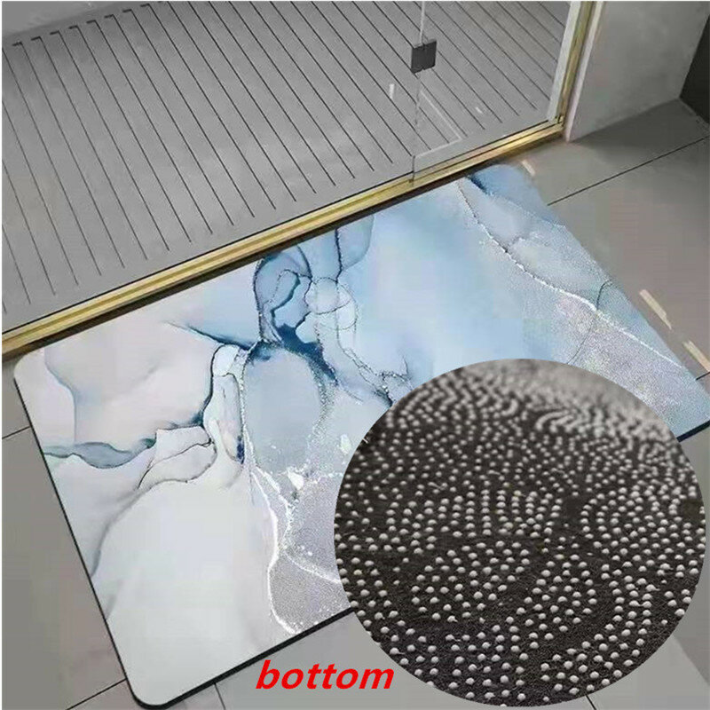 VAQI Bathroom Mats Quick Drying Bathroom Rug Kitchen Floor Washable Doormat Kitchen Non Slip   Home Bath Mat Oil Proof