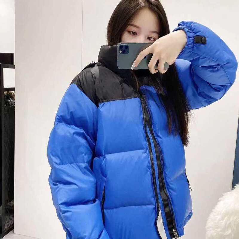 Down Jacket Autumn and Winter Men's and Women's New White Duck Down Warm and Thickened Bread Jacket Fluffy Cotton Jacket