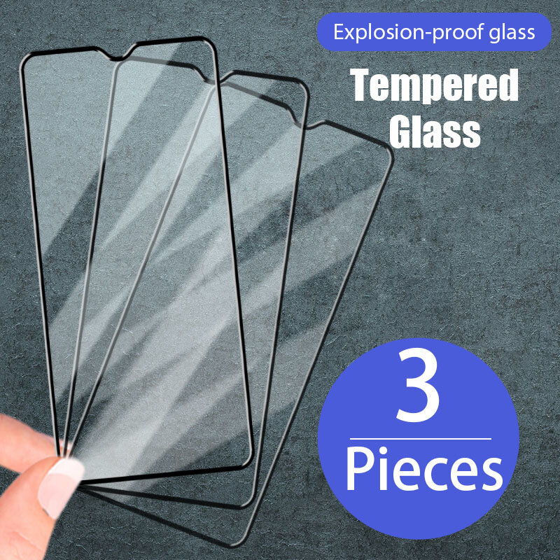 3PCS Full Cover Tempered Glass for Xiaomi Redmi Note 10 9 8 7 Pro 9S 10S Screen Protector for Redmi 9 9A 9C 9T 8 8A Glass