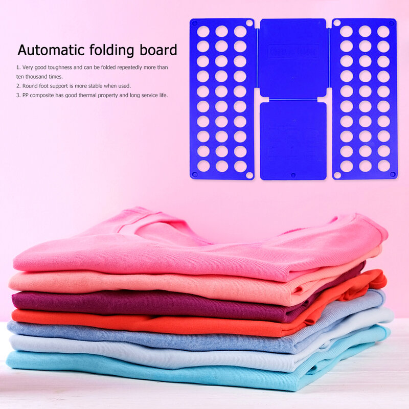 Planche à plier les vêtements pour adultes et enfants, pliage de dossier en plastique pratique détacha toutes les tailles pliage rapide des vêtements t-shirts