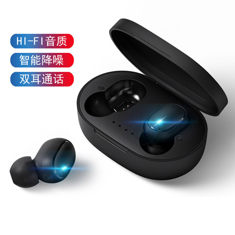 A6S E7s Headset Bluetooth Generasi Ketiga Headset Mini Olahraga Nirkabel Stereo In-Ear