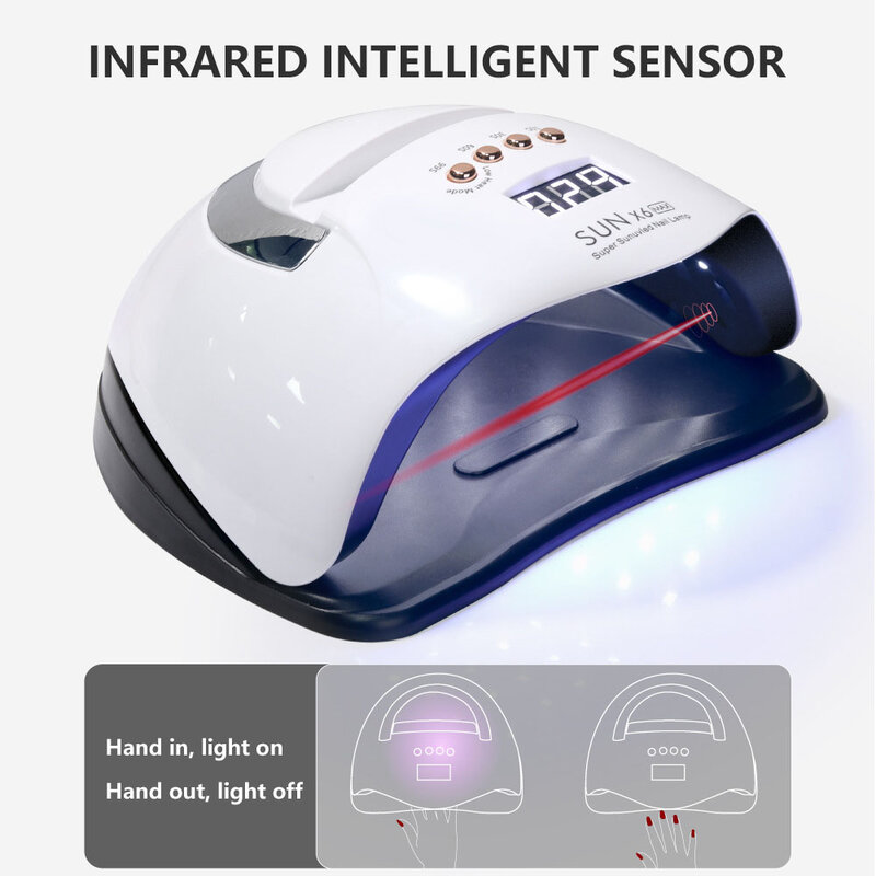280W Zon X6max X7max Led Uv Lamp Nail Dryer Professional Voor Drogen Gel Polish Drogen Machine Met Grote Lcd touch 66Leds