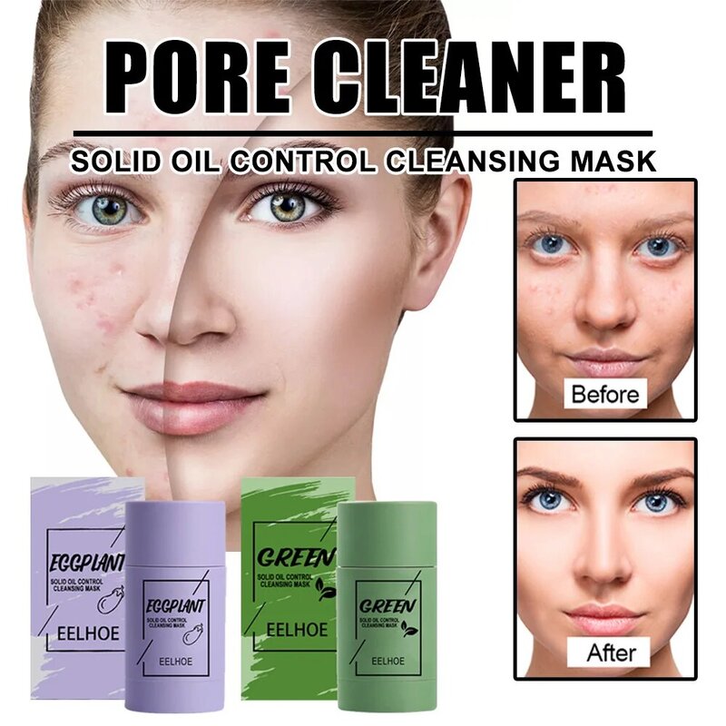 แท่งมาส์กสีเขียวชาหน้ากาก Blackhead Acne Deep Clearing Moisturizing ครีมลบขอบตาดำโคลนหน้ากากเกาหลี Beauty Face Skin Care