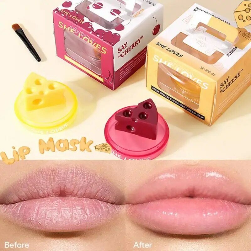 FelinWel - Cheese Shaped Lip Cream Butter Lipstick Base Discolor Lip Balm Moisturizing Anti-Chapped Lip Gloss