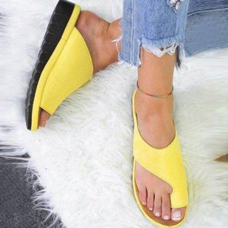 Sandalias de plataforma para mujer, zapatos de piel sintética suave, a la moda, para la playa