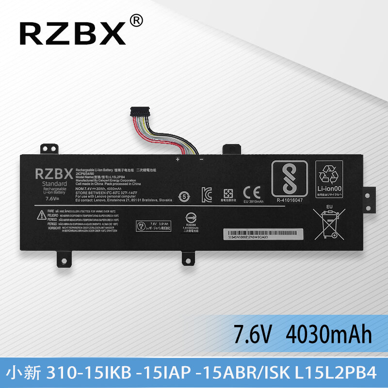 RZBX-batería para ordenador portátil, pila para LENOVO IdeaPad 310-15ISK 310-15IKB/15ABR 510-15IKB L15L2PB5 L15M2PB5 L15C2PB5 L15M2PB3 L15C2PB3