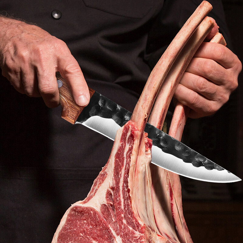Couteau à désosser forgé de 6.5 pouces, pour la chasse et la pêche, couperet à viande, pour Chef cuisinier