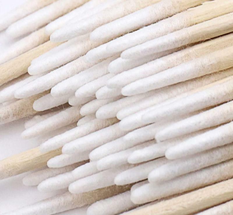 7/10cmDisposable Cotton Swab Lint Free Micro Brushes Wood Cotton Buds Swabs Ear Clean Stick Eyelash Extension Glue Removing Tool