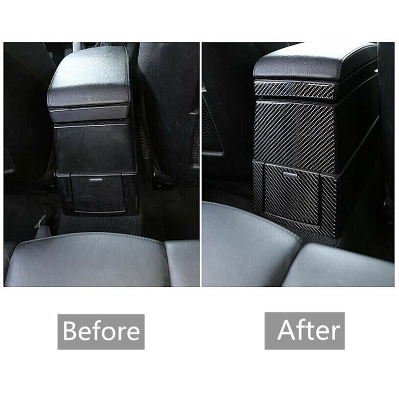 For BMW- X3 E83 2006-2010 Soft Carbon Fiber Rear Anti-Kick Panel Decorative Cover Trim Sticker Accessories