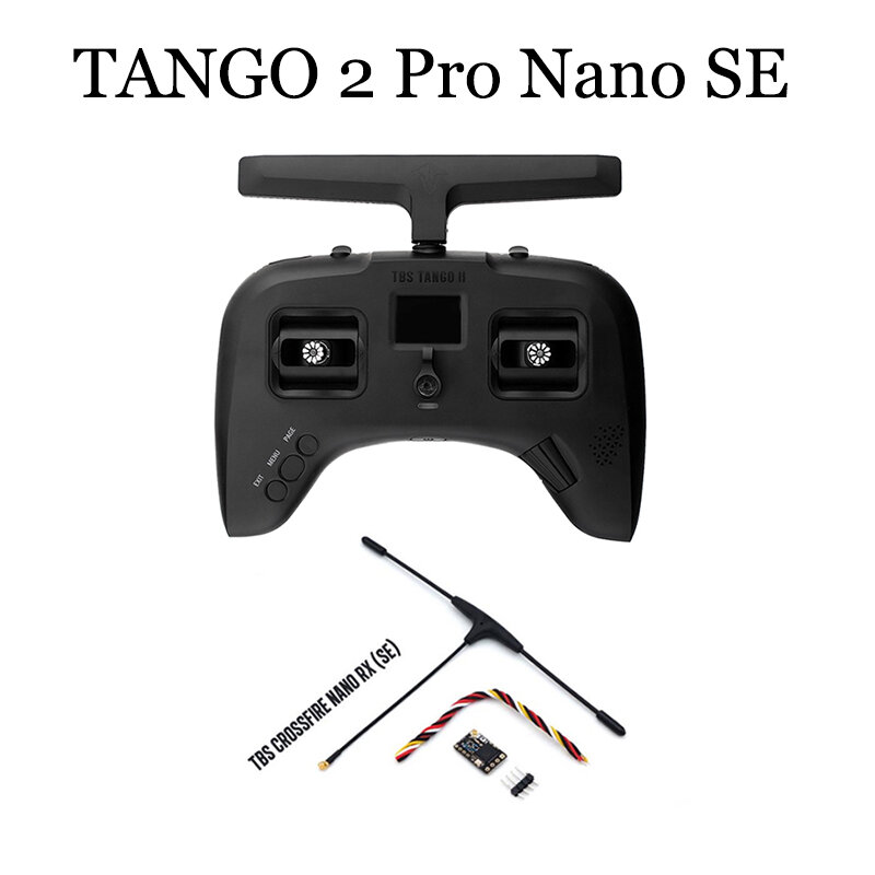 Equipo BlackSheep-Dron de Carreras TBS TANGO 2 V3, Dispositivo con TBS Crossfire Incorporado, Gimbals de sensor HAll de tamaño completo, con Radio, Control Remoto y Visión en Primera Persona