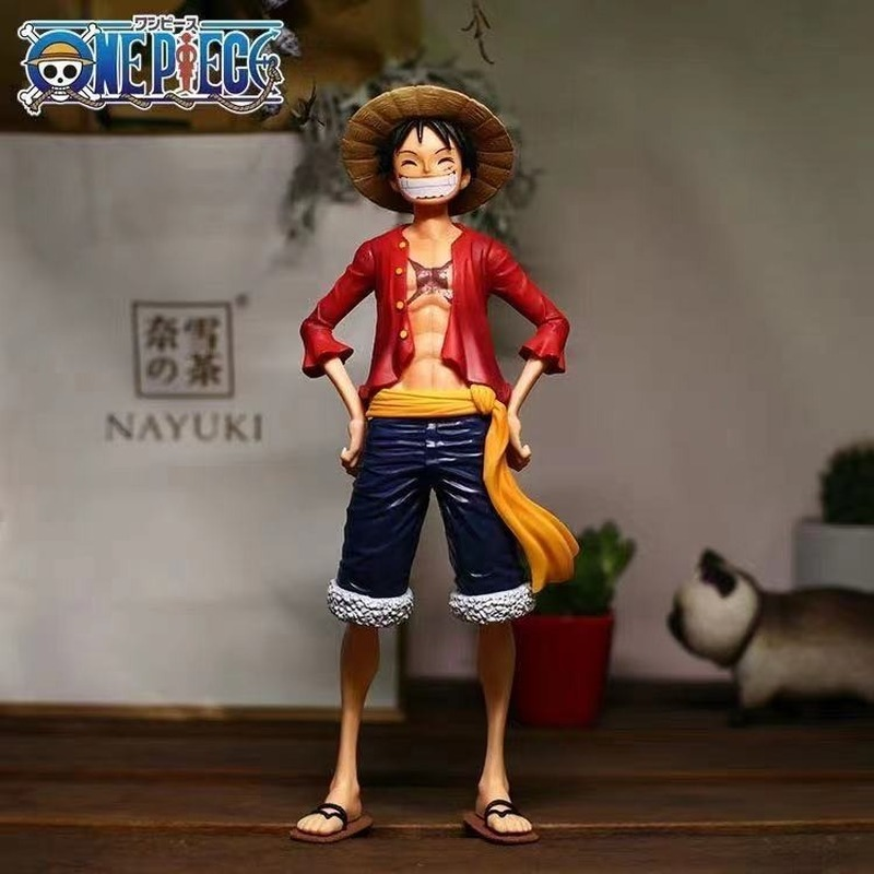 One Piece figure set up self-confidence smiling face Luffy three-form face-changing doll model decoration doll birthday gift