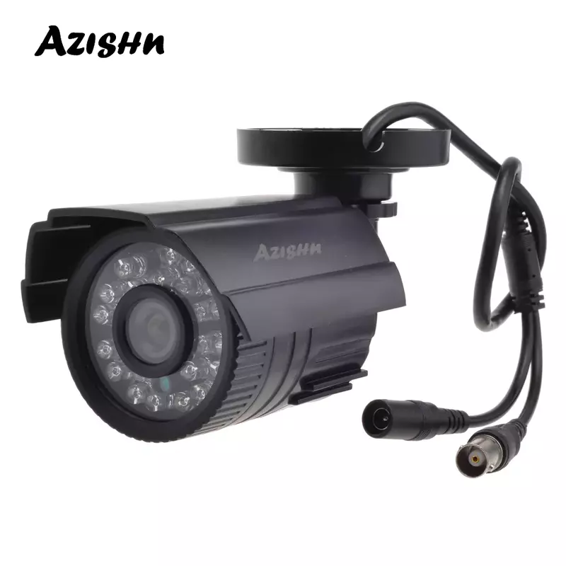 Kamera CCTV AZISHN 800TVL/1000TVL IR Cut Filter 24 Jam Siang/Malam Video Penglihatan Luar Ruangan Tahan Air IR Kamera Pengintai Peluru