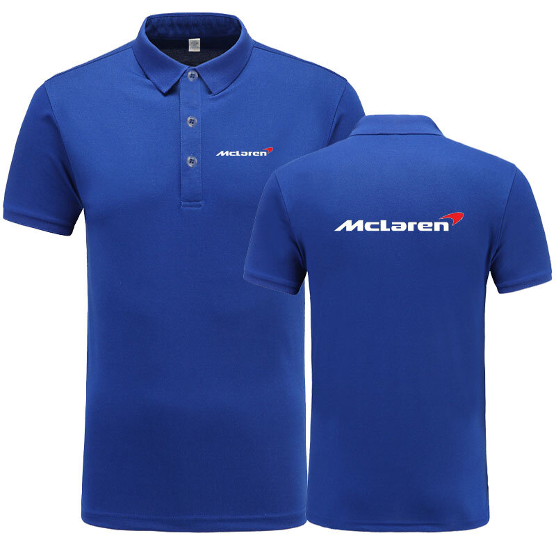 2022 신제품 F1 포뮬러 원 맥라렌 반팔 폴로 셔츠, 캐주얼 아웃도어 스포츠 패션 트렌드 폴로 셔츠