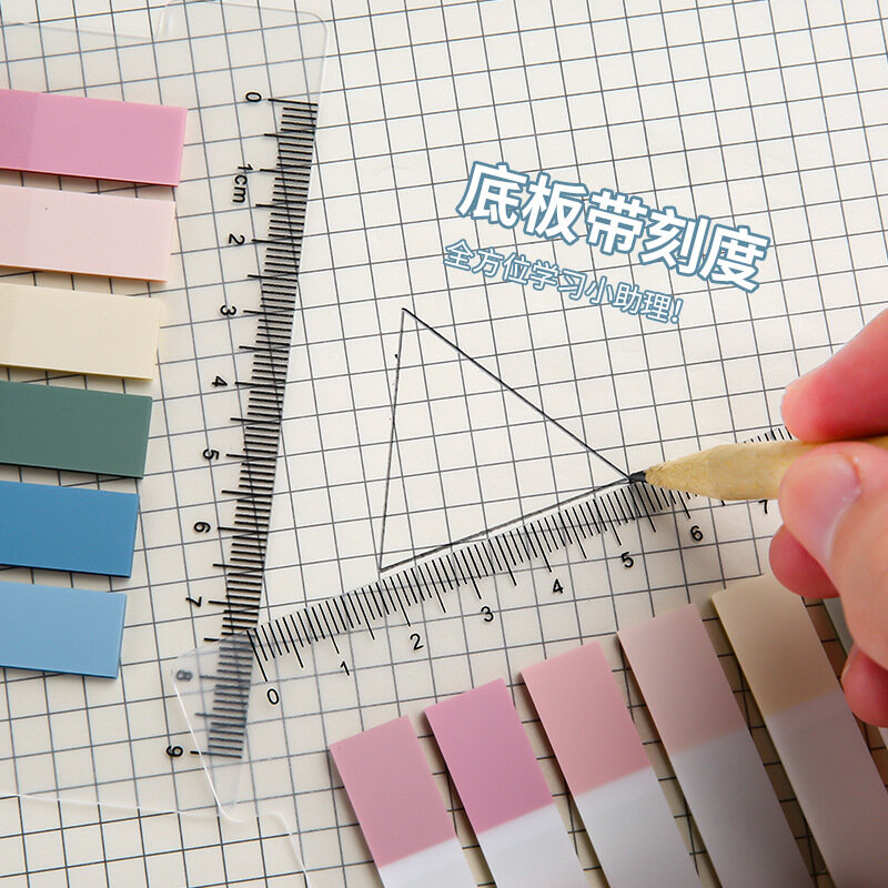 Autocollants coréens simples de Classification des couleurs, ensemble d'étiquettes imperméables, Fluorescent, fournitures scolaires et de bureau, bloc-notes, étiquette de Plan