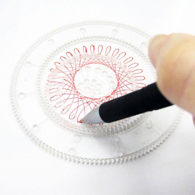 Модный набор кругов для рисования, прочный широко используемый спиральный комплект линеек, уникальный набор кругов для рисования «сделай с...