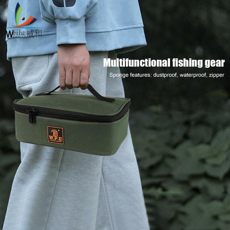 3 tamanhos à prova dwaterproof água sacos de pesca ao ar livre iscas gancho caixa portátil ao ar livre equipamento de pesca isca organizador bolsa