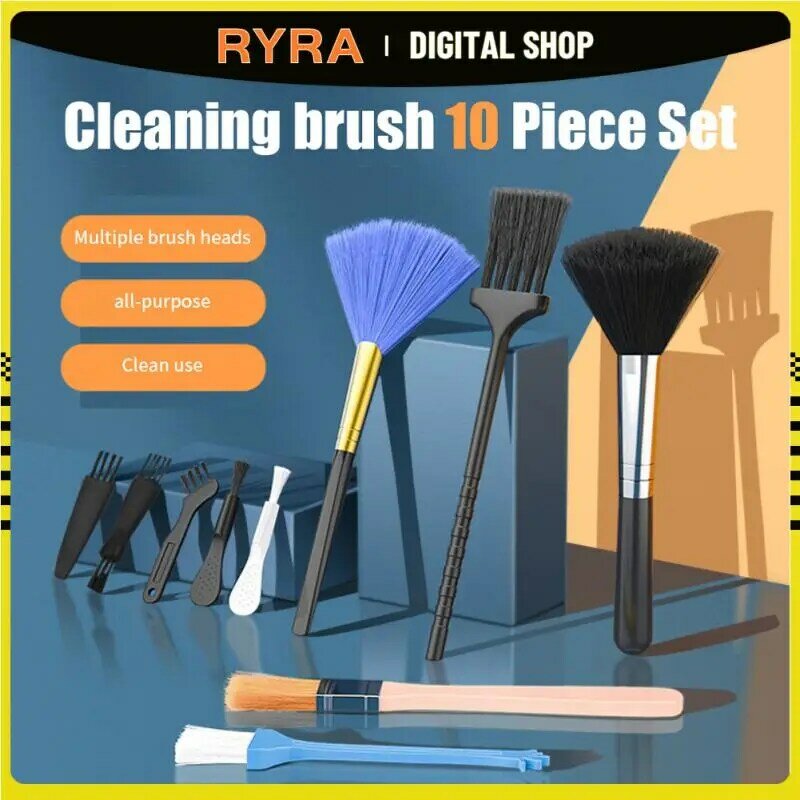 RYRA NEW 10pcs/set Portable Anti-static Dusting Brush Cleaning Kit For Computer Keyboard Small Hole Space Laptop Tablet Universa