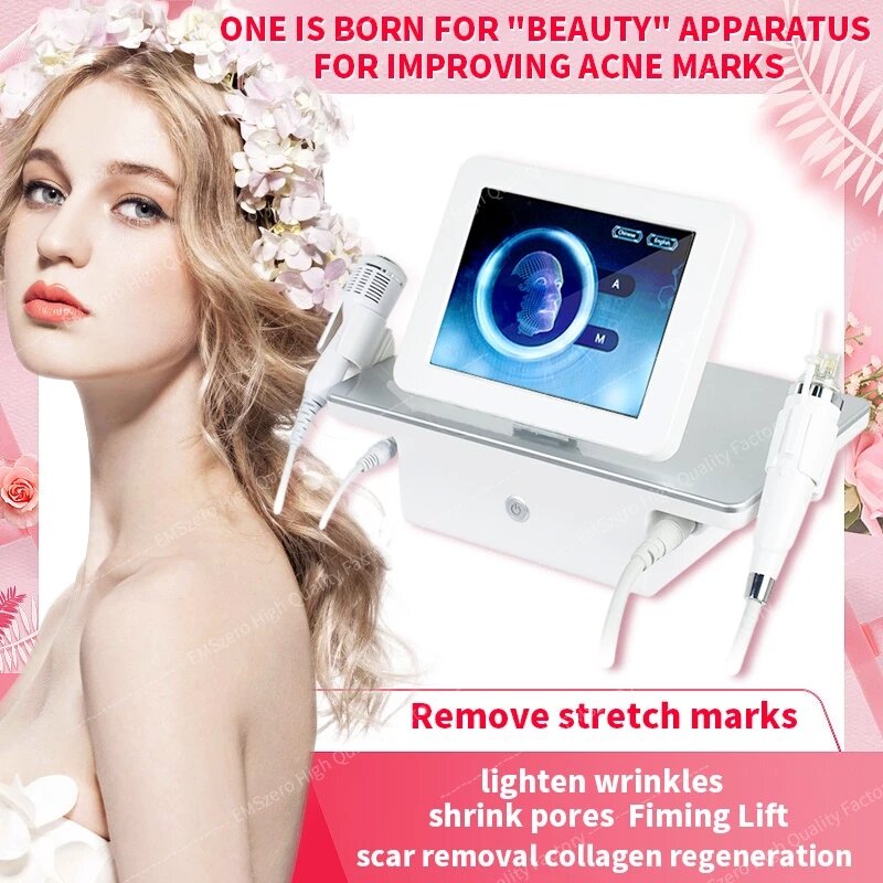 2-in-1 state-of-the-art fractional RF microneedle machine/the most popular RF microneedle beauty machine for facial enhancement