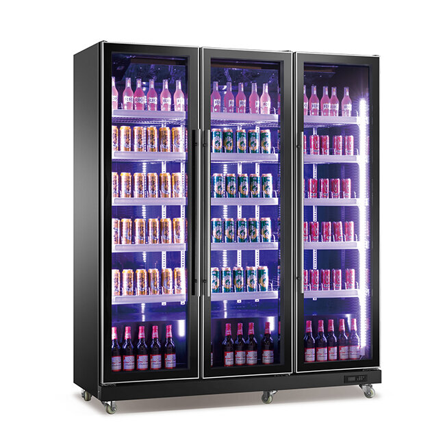 Frische-halten kabinett gefrierschrank 3 tür getränke Kühl vitrine kommerziellen 4 tür kühlschrank supermarkt