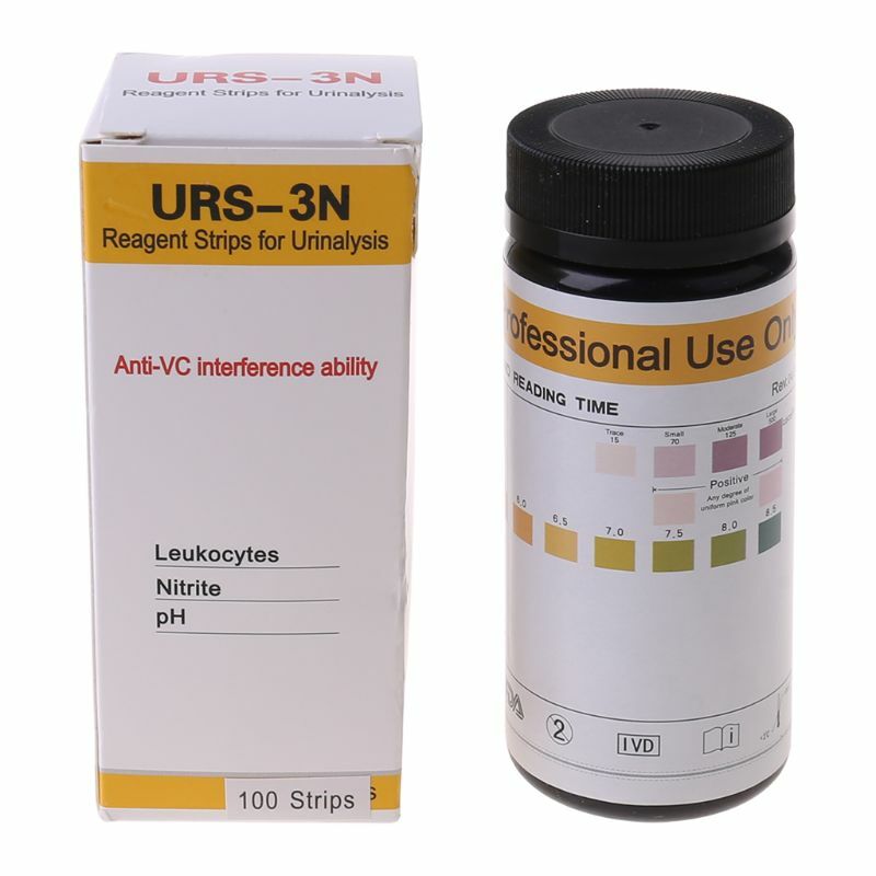 Tiras reactivas anti-vc para prueba de orina, tiras de prueba de leucocitos, nitrito, pH, capacidad anti-vc, 100 tiras