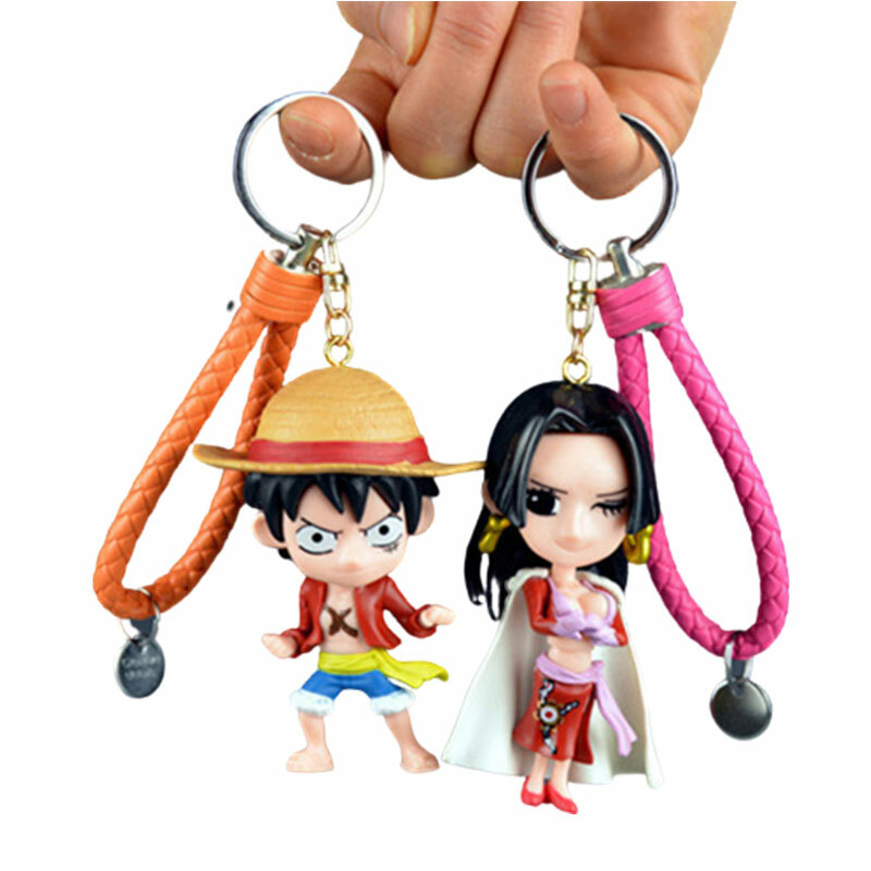 LLavero de figura de Anime de One Piece, Luffy Hancock, llavero colgante de muñeca, juguetes, accesorios de Luffy, regalo de Navidad
