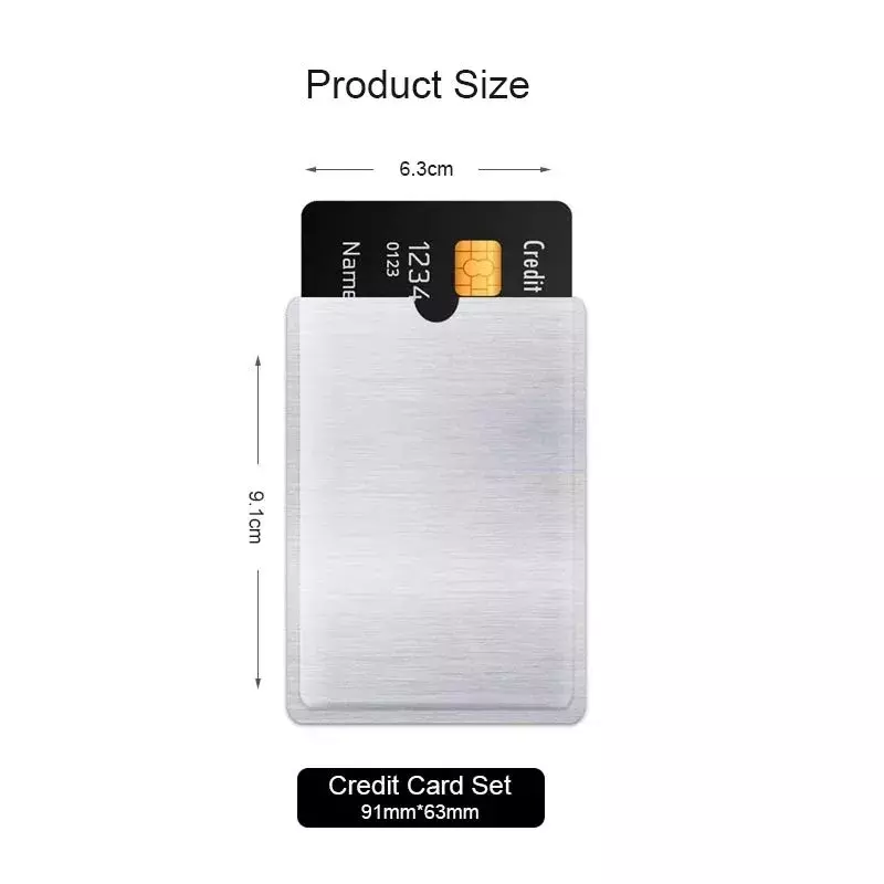 6 Pack RFID Blocking Sleeves Anti Theft RFID Card Protector RFID Blocking Sleeve Identity 4 Credit Card 2 Passport Wallet Pocket