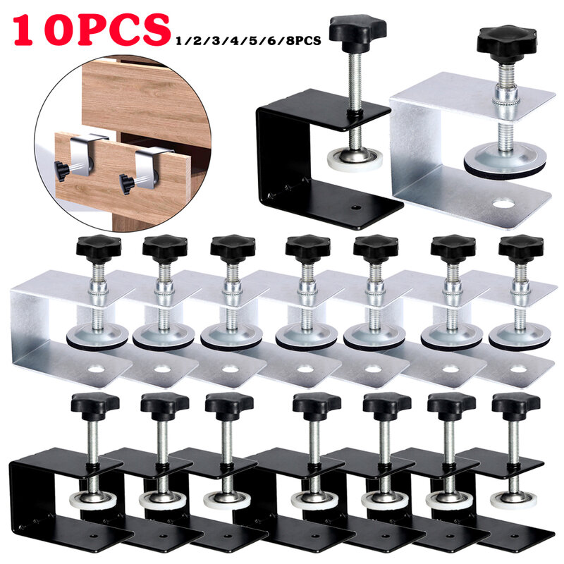 1-10pcs/set Steel Drawer Front Installation Clamps Woodworking Jig Cabinet Drawer Panel Clip Tool for Home Furniture Accessories