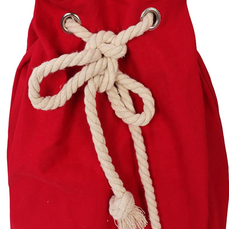 2022 novo natal papai noel saco grande em branco presente sacos decorações de natal bege cordão lona doces saco decoração da sua casa