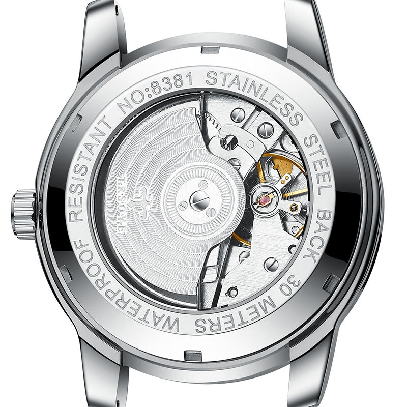 비즈니스 남성을위한 럭셔리 기계식 시계 새로운 손목 시계 디자인 방수 남성 시계 다이아몬드 자동 자체 바람 Reloj for Homens