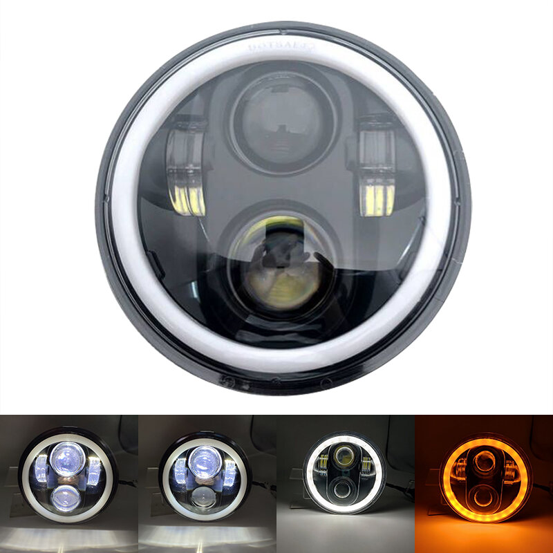 5 3/4" 5.75Inch Round Motorcycle LED Headlight 5.75inch LED Headlight DRL For Motor Sportster Iron 883 1200 Dyna