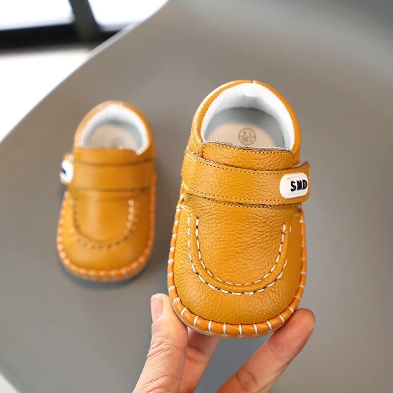 Sepatu Balita Bayi Laki-laki Musim Semi Musim Gugur 2021 Sepatu Kulit Bayi Sol Lunak Sepatu Anak-anak Luar Ruangan Nyaman Gaya Kasual