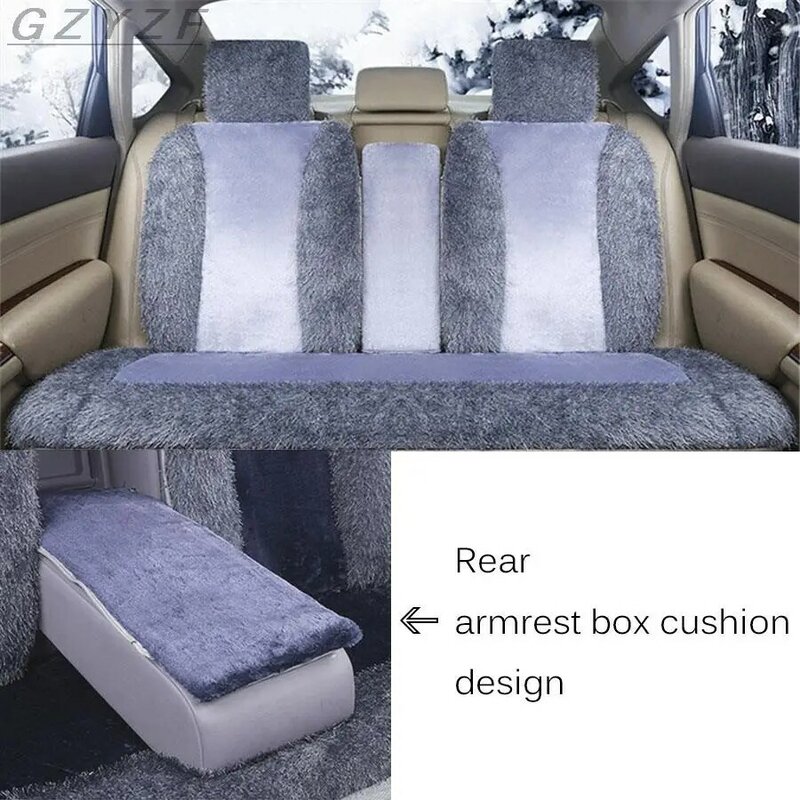 Conjunto de fundas de invierno para asientos de coche, Protector de asientos delanteros y traseros, para la mayoría de coches, accesorios interiores