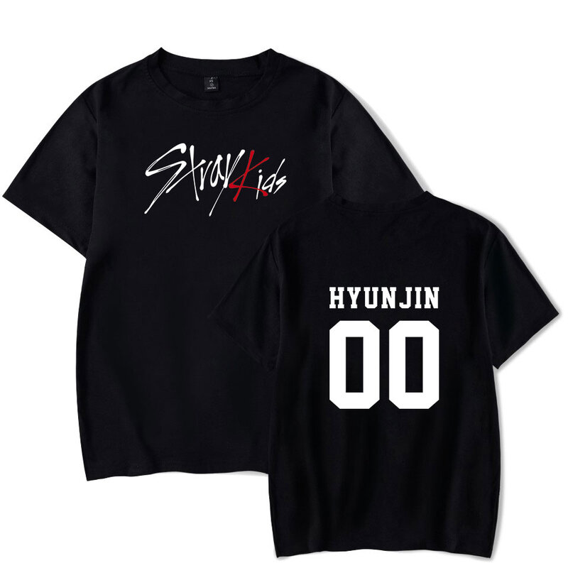 Camiseta informal de manga corta con estampado de Stray Kids Jisung para mujer, Tops y2k de gran tamaño, ropa de calle para mujer