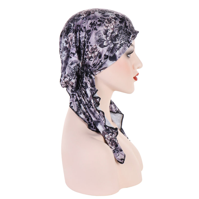 Donne musulmane stampate hijab foulard elastico femminile turbante cancro chemio cappello perdita di capelli copertura copricapo copricapo Stretch Bandana