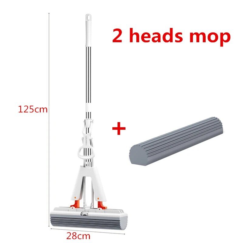 Collodion Mop Free Hand wash Magic Self-Cleaning Squeeze Water Flat Floor Wiper Tile Wringer Cotton Squeezer Household Helper