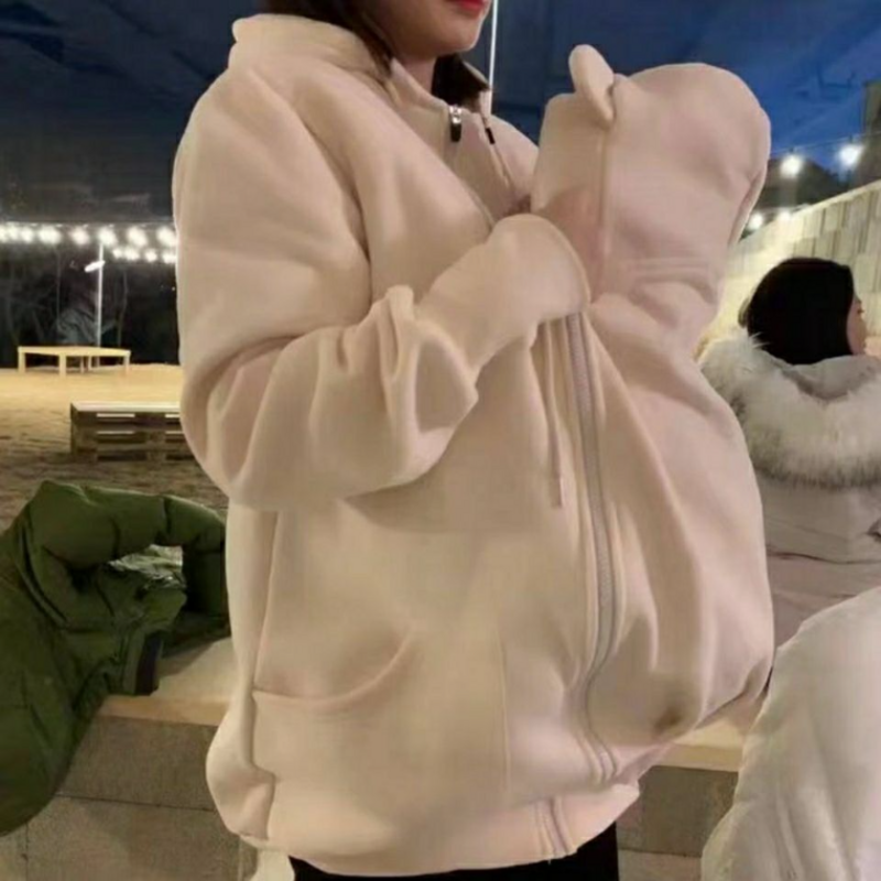 출산 재킷 캥거루 겨울 캐주얼 후드 아기 캐리어 코트, 임신 스웨터 조끼 옷 엄마 겉옷 스웨터 선물
