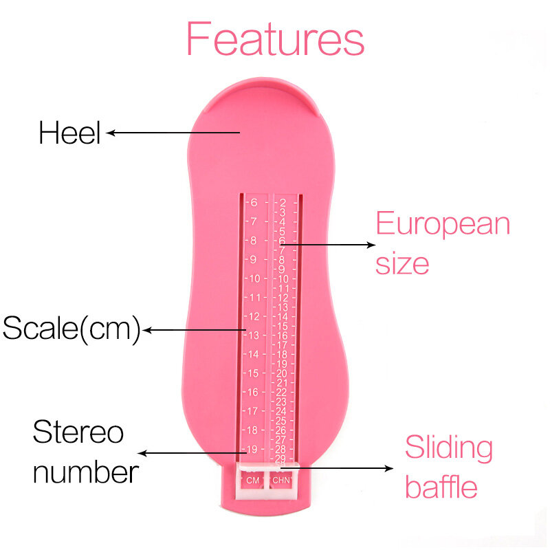 Règle de mesure des pieds des enfants, outil de mesure, chaussures d'aide, calculatrice de taille, chaussures de bébé, dispositif de jauge
