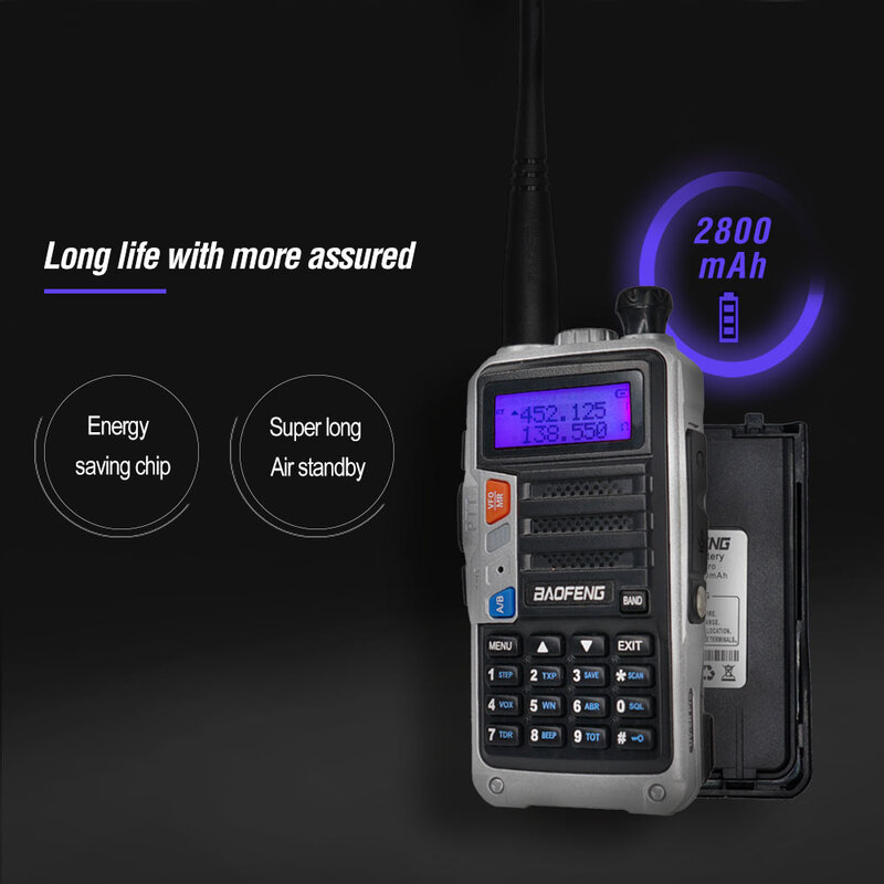 2020 Baofeng UV-5R Pro Walkie Talkie tri-band Radio bidirezionale 8W ad alta potenza portatile CB Ham Radio HF FM ricetrasmettitore aggiornamento UV 5R