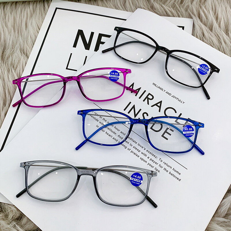 Anti-Blue Light Reading Glasses Full Frame Glasses Men Women Radiation Protection Presbyopia Hyperopia Square Optical Computer