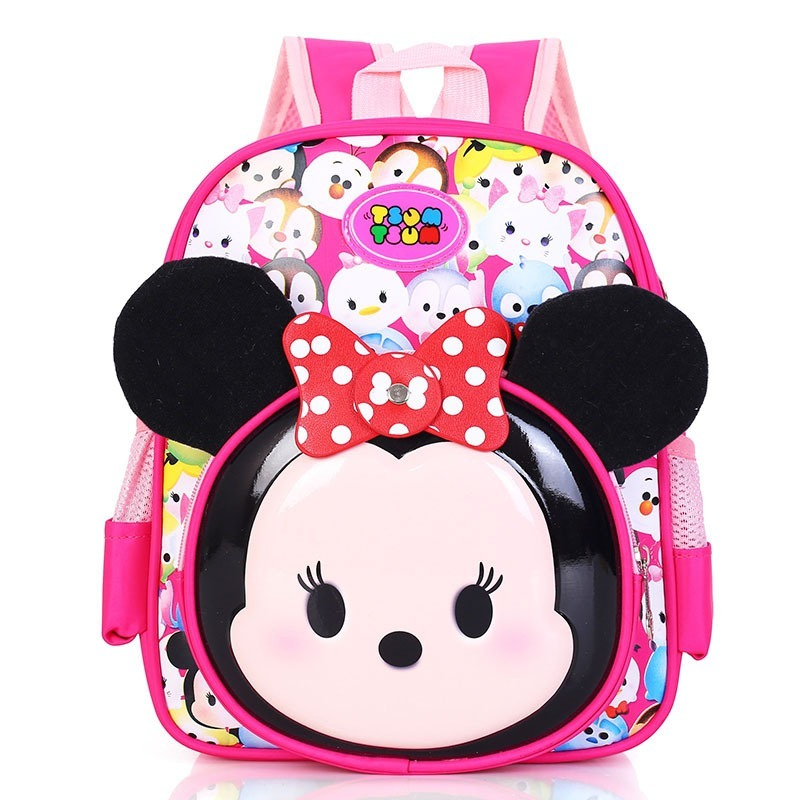 Disney nova minnie bolsa de ombro dos desenhos animados bonito meninos e meninas mochila marca luxo grande capacidade moda mala de viagem