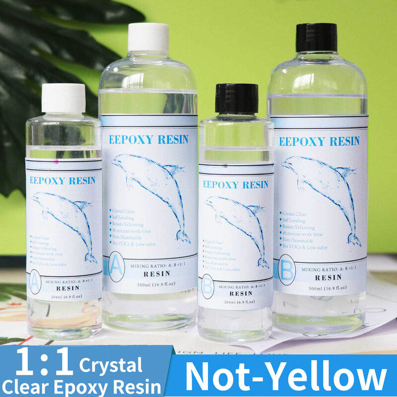 1:1 AB Epoxy Resin Glue Kits High Adhesive Hardener Clear Odor Free Crystal Glue High Gloss DIY Resin Jewelry Making Supplies