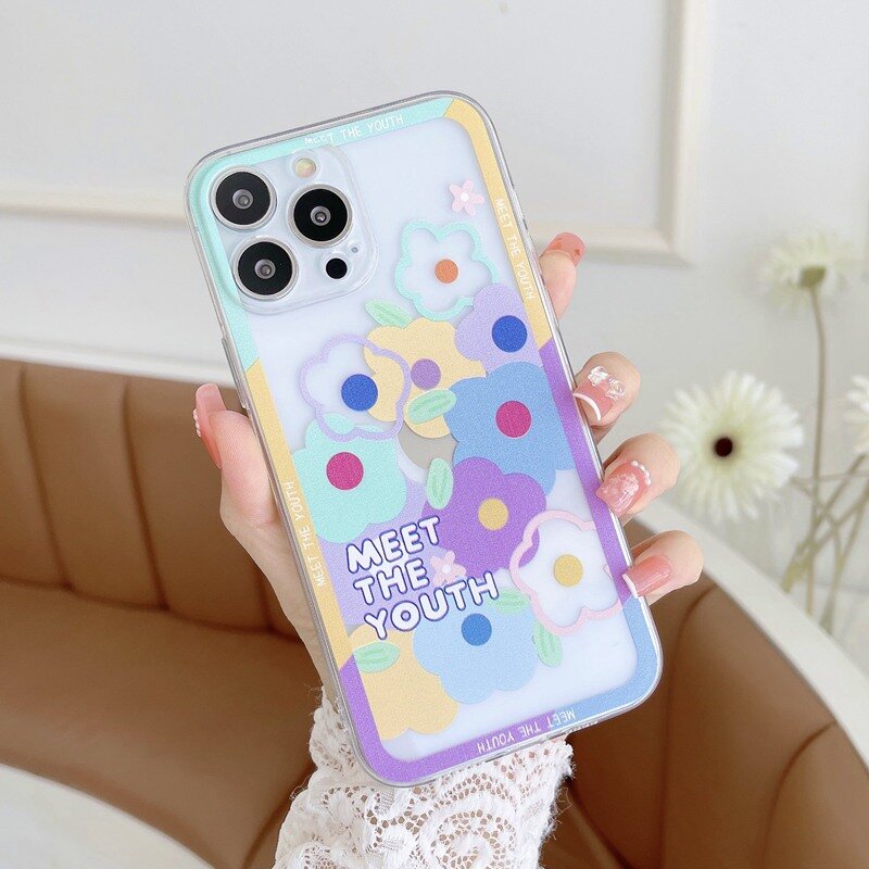 Colorful Smiley Flowers Soft Phone Case For Realme C1 C2 C3 C11 C15 C17 C20 C21 C21Y C25Y C35 5 6 7 8 9 Pro 5s 5i 6i 8i 9i Cover