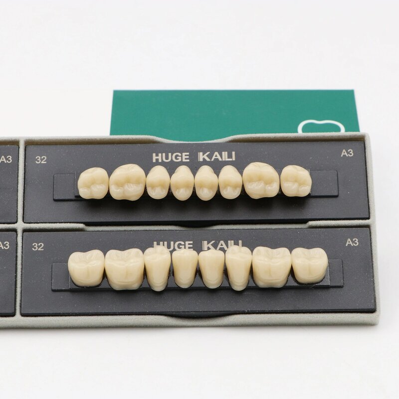 4 Sets/box Dental Synthetisch Polymeer Tanden Volledige Set Hars Prothese Dental Tanden Oral Care Producten