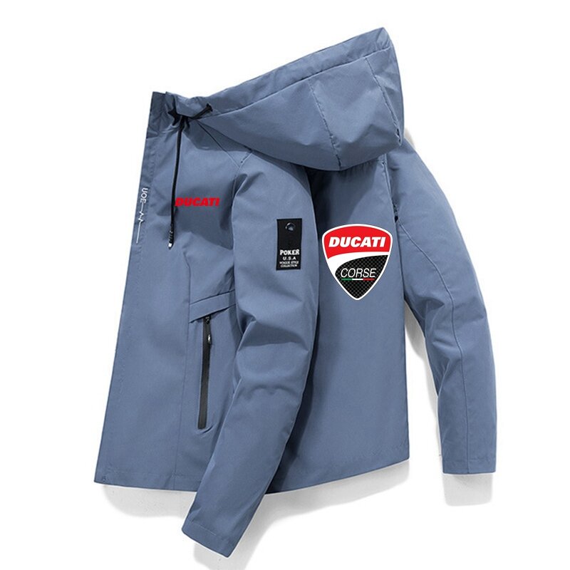 2023 Verão Bateria DUCATI Jacket New Casual Bomber Jacket Moda Ao Ar Livre Ultra-Thin Zipper Sports Sunscreen Vestuário
