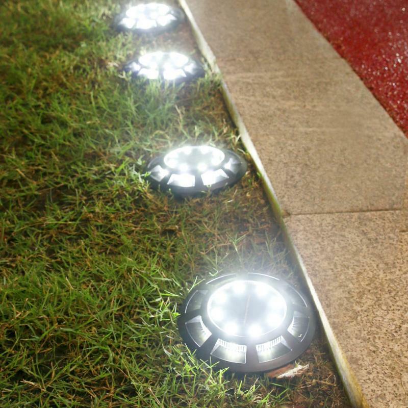 Solar lights Outdoor 32 LED Garden Buried Deck Light Waterproof Lawn Yard Pathway Floor Under Ground Spot Lamp for Road Driveway
