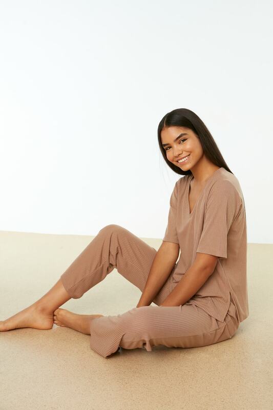 Camisole knitted pajama set THMSS21PT0093